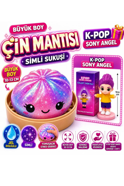 BLACK DİAMOND PLUSH TOY % 100 Simli Çin mantısı Sukuşi New Trend Squishy