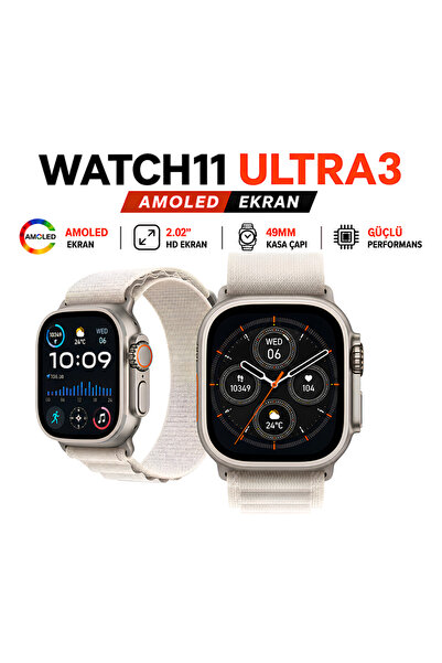 DURKHEİM Watch11 Ultra 3 Akıllı Saat| ChatGPT|NFC|Arama-Konuşma|Mesaj Yanıtla...
