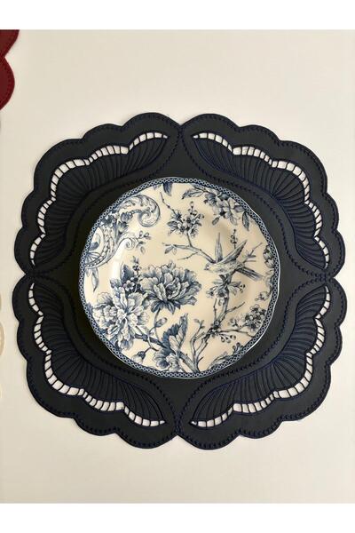 Denef Home Siena - Piele perforată pentru serviciu american, albastru marin -...