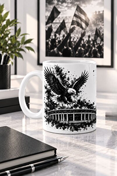 SARUHAN CONCEPT Kartal Tasarımlı Özel İsimli Baskılı Kupa Bardak