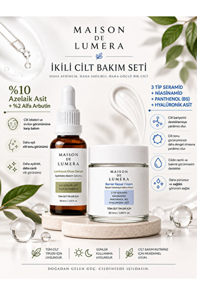 Maison De Lumera İkili Cilt Bakım Seti | Leke Karşırtı Aydınlatıcı Bakım Seru...