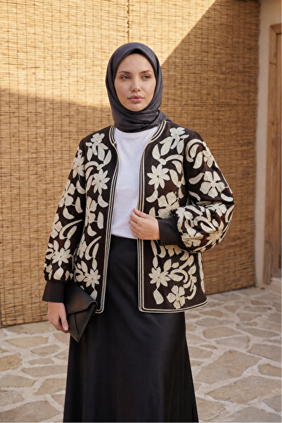 bellura Nakışlı Astarlı Ceket