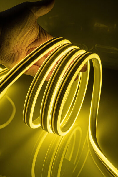Ema Dükkan 15 Metre Limon Sarısı 220 Volt Neon Led Tak Çalıştır Şerit Neon Le...