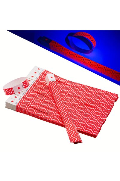 Choice Red 100pcs 100/400pcs Fluorescent Numbered Wristbands | Multicolor Dis...