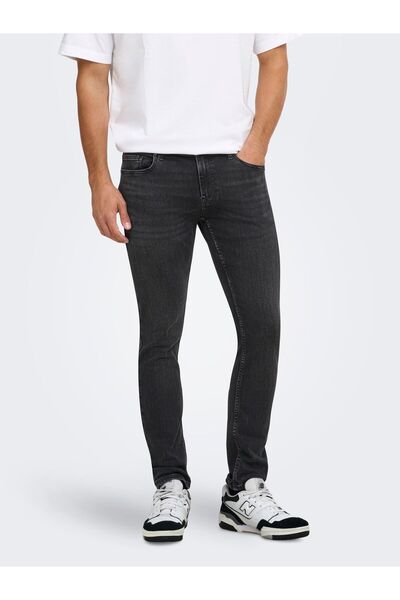 Only & Sons Blugi skinny fit ONSWARP cu talie joasă