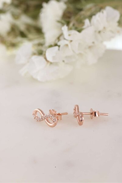 Silvano Jewelry 925 Ayar Gümüş Minik Sonsuzluk Küpe