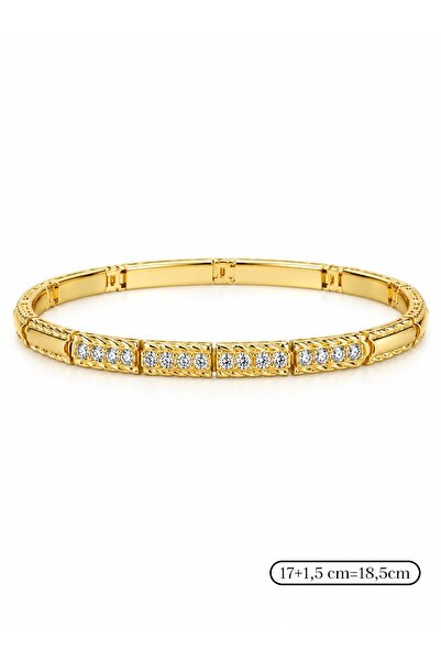 POKAK Xuping Jewelry 14K Altın Kaplama Su Yolu Baklava Model Tenis Bileklik
