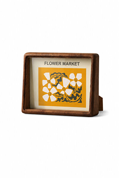 Meturas Akasya Flower Market Ξύλινο Διακοσμητικό Πλαίσιο 20x15 Ρετρό Βίντατζ ...