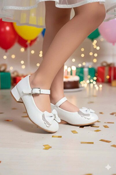 NeSe Shoes أحذية بكعب عالٍ للفتيات، أحذية سهرة للفتيات مع لمعان وربطة فيونكة ...