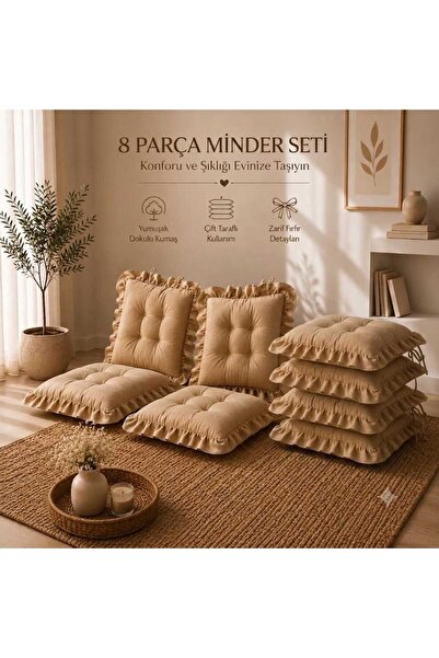 MoMMe FIRFIRLI SANDALYE MİNDERİ SAÇAKLI SANDALYE MİNDERİ RATTAN MİNDERİ SIRT ...