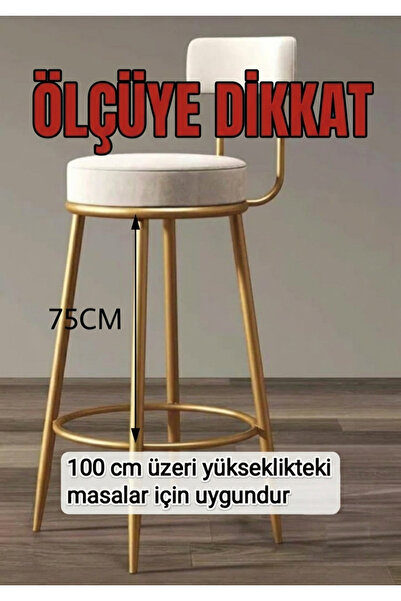 J&S QUALİTY Bar Sandalyesi Ikea,şık Kadın Tasarımı Krom Kaplama 75 Cm Mutfak ...