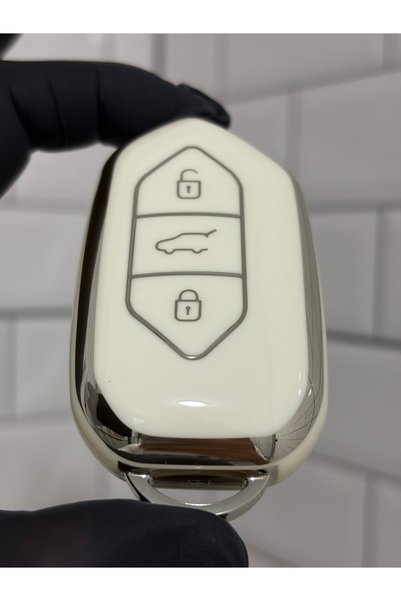 BARKAS ELEKTRONİK T10X Compatible 3-Button Key Protection Case White Silver