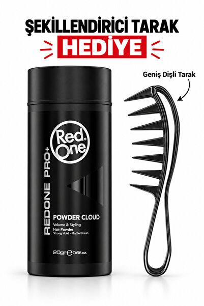 Red One Redone Toz Pudra Wax Güçlü Saç Şekillendirici 20 gr Wax Taraği Hediye