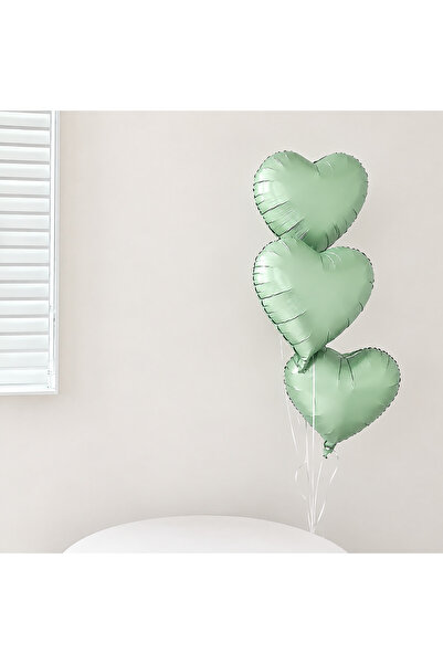 baloss fer 45 cm Green Heart Foil Balloon 1 Piece Birthday Party Organization...