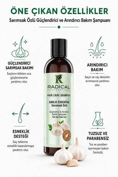 Radical شامبو العناية بخلاصة الثوم 350 مل