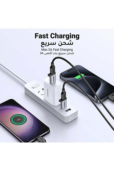 Ugreen محول USB A ذكر إلى USB C أنثى، نقل بيانات USB 3.0 بسرعة 5 جيجابت في الثانية، شحن سريع QC 18 واط، محول ألومنيوم للحواسيب المحمولة، الشواحن، الهواتف والأجهزة اللوحية، متعدد الألوان