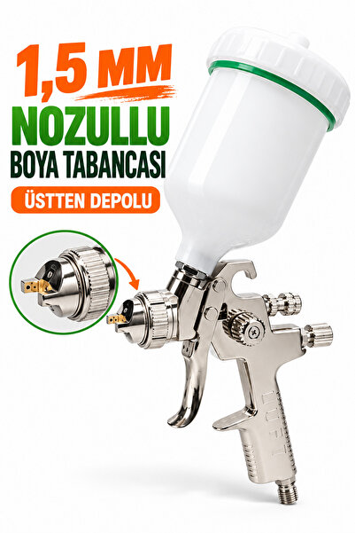 Trendhane 1,5 mm nozullu üstten depolu havalı boya tabancası