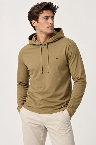 Tommy Hilfiger Organic Cotton Long-Sleeved Regular Fit Hoodie Seasonal Sweat