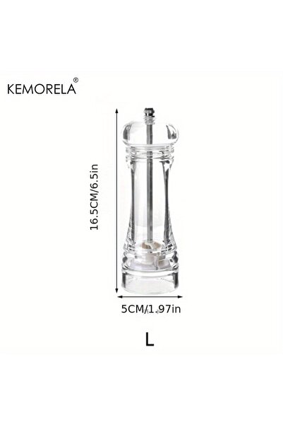 Choice L KEMORELA 1PCS Spices Mill Shaker Acrylic Manual Pepper Grinder Salt ...