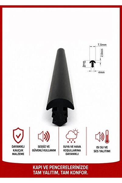 MAKPLASTİK FİTİL PROFİL P 049 سلم السلالم ذو الأقدام المانعة للانزلاق بطول 10...