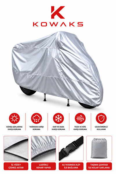 KOWAKS TVS Jupiter 125 Motosiklet Brandası, Motor Brandası, Gri