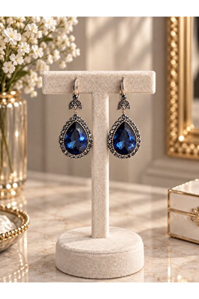 FAYRA ACCESSORIES Zirkon Işlemeli Su Damlası Küpe