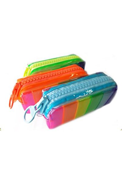 Taros Unick Color Large Size Silicone Rainbow Pencil Case 4909