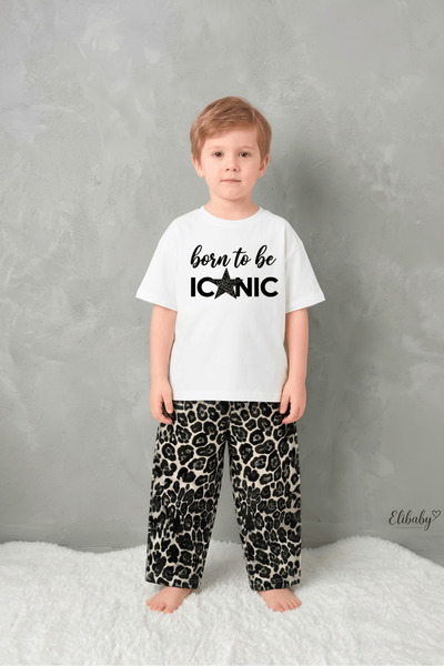 elibaby Oversize T-Shirt Geniş Kesim Pantolon Takım (Ön Baskılı)