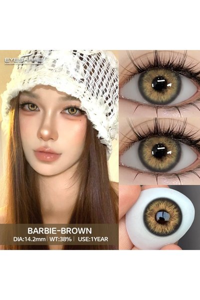 ethanol Derma premium Barbie Brown 12 Ay Kullanım süreli göz lensi
