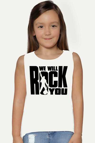 ROCKANDROLL Just Rock You Beli Kratki Rukav | Dječja Unisex Majica Bez Rukava...