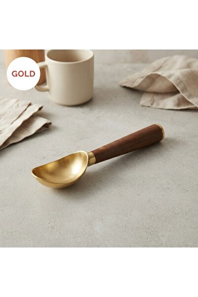 Akasya Saplı Gold Dondurma Kaşığı