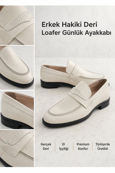 PATRICK CASSA Men's Genuine Leather Loafer Casual Shoes