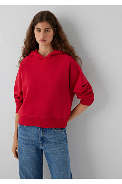 Mavi Hooded Red Basic Sweatshirt 1S10577-86417