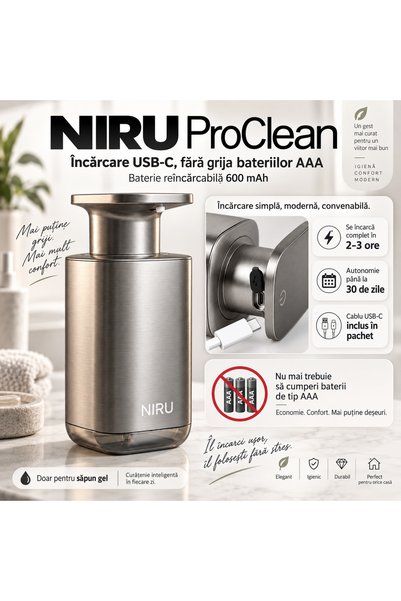 Niru Dozator Automat Sapun Lichid ProClean™