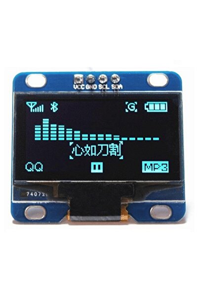 EmAyCenter 1.3 İnç I2C OLED Ekran Modülü SSD1106 Mavi 128x64 Arduino Raspberr...