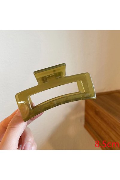 Choice7 8.5cm green Plastic Transparent Large Size Hair Claw Fashion Ladies H...