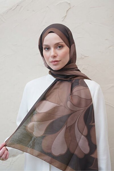 YILDIZ SCARFS شال ناعم من قماش الفوال بنمط ماغنوليا