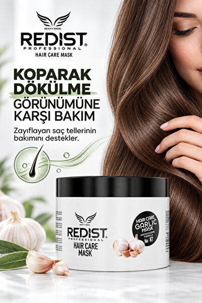 Redist Sarımsaklı Saç Bakım Maskesi 475 ml – Yoğun Nem Ve Parlaklık Saç Dökülmesini Destekler