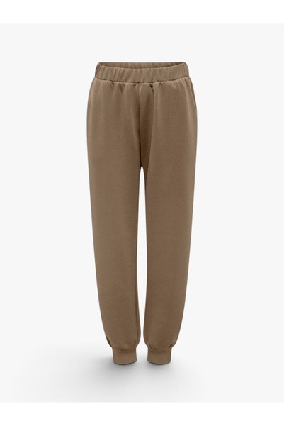 ONLY Onlalina Life Cuff Pant Cc Swt Women's Beige Sweatpants - 15326744