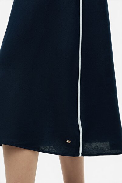 Tommy Hilfiger CONTRAST BINDING NS STRAP DRESS Kadın Mavi Elbise - WW0WW49907
