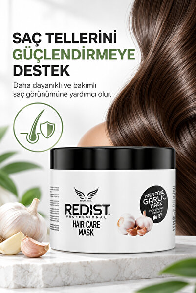 Redist Sarımsaklı Saç Bakım Maskesi 475 ml – Yoğun Nem Ve Parlaklık Saç Dökülmesini Destekler