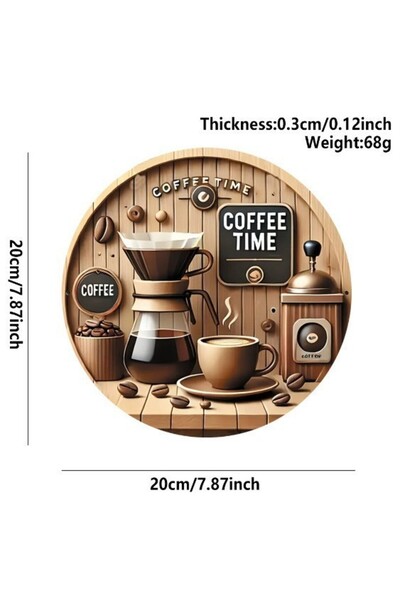 Choice Coffee Time ​​1Vintage Wooden Coffee Time Sign，Coffee Machine and Pour...