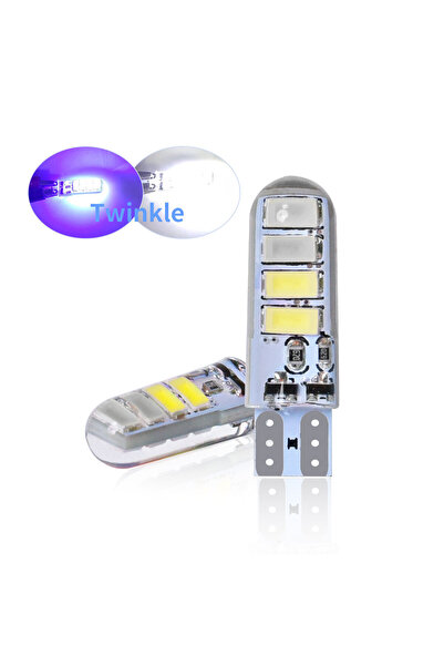 choice2 مصابيح LED زرقاء T10 عدد 2، 12 فولت/24 فولت، رقائق 5730، T10 W5W WY5W...