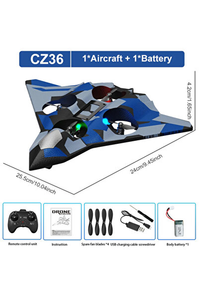 Choice CZ36 Blue RC Aircraft EPP Foam Stunt Glider Electric Fighter Remote Co...