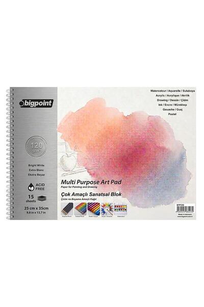 Bigpoint Sanatsal Resim Defteri 120 Gram 25x35cm - 15 Yaprak