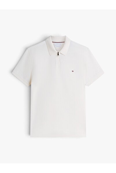 Tommy Hilfiger BEYAZ LOGOLU ERKEK POLO T-SHIRT
