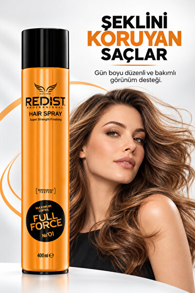 Redist Saç Spreyi Ultra Strong Güçlü Tutuş Gün Boyu Etkili Vegan 400 ml