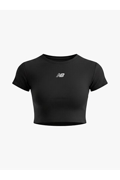 New Balance WNT1534 Γυναικείο Μαύρο T-Shirt - WNT1534