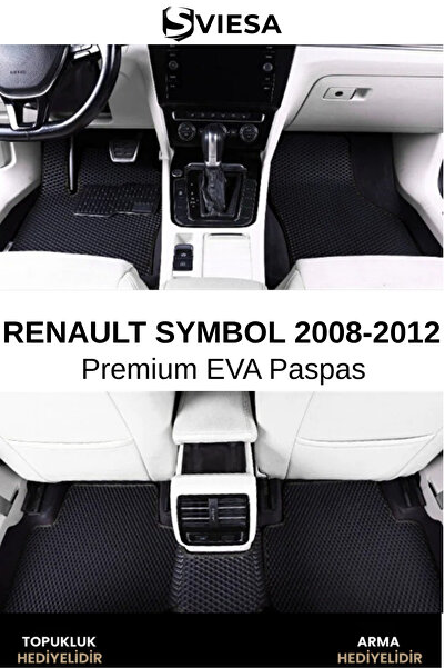 Sviesa EVA Renault Symbol 2008-2012 Uyumlu Araç Paspas Havuzlu Taban Su Geçir...