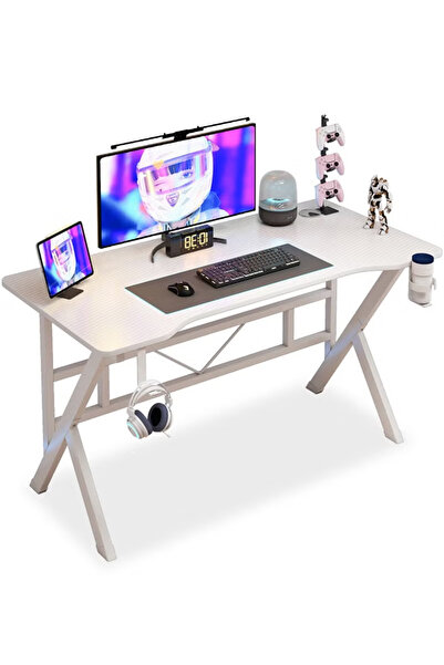 Sheinhome طاولة ألعاب على شكل حرف K، مكتب كمبيوتر مريح بسطح من ألياف الكربون،...